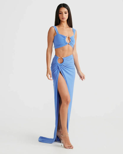 "Clara" Maxikleid mit Cut-Outs