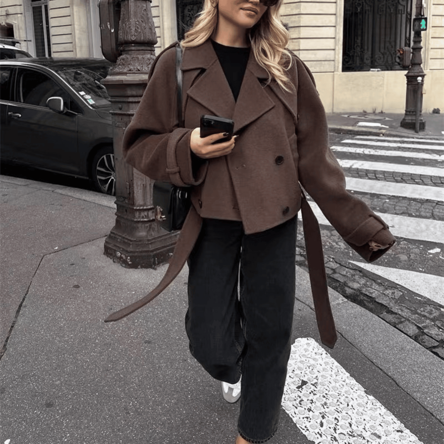 "Brianna" Cropped Trenchcoat