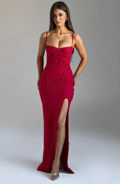 "Mariana" Maxikleid mit Blumen
