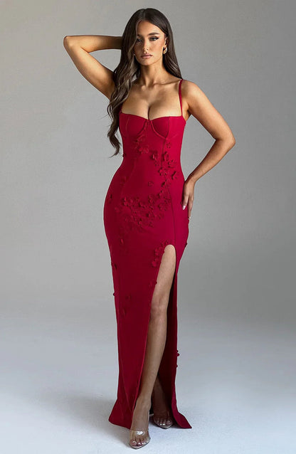 "Mariana" Maxikleid mit Blumen