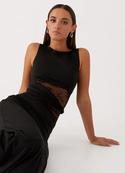 "Noire" Maxikleid