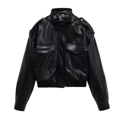 "Yara" Bomber Lederjacke